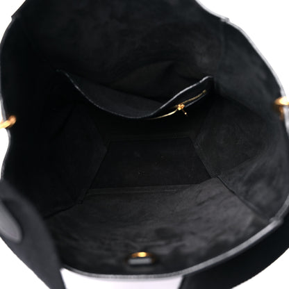 Celine Soft Grained Calfskin Sangle Bucket Bag Black 5 of 15