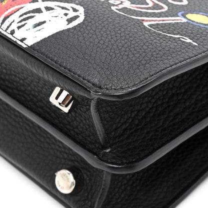 Fendi X NOEL FIELDING Cuoio Romano Painted Mini Peekaboo I SEE U Satchel Black Multicolor 14 of 17