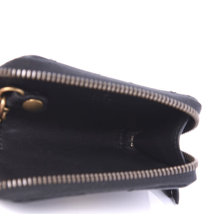 Gucci Calfskin Matelasse GG Marmont Zip Around Key Case Black 5 of 8