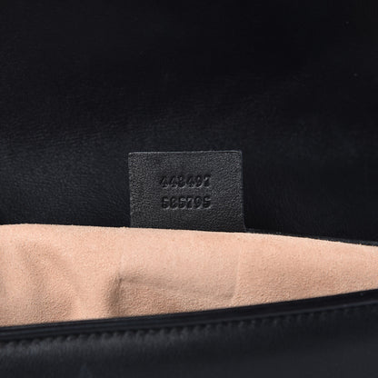 Gucci Calfskin Matelasse Small GG Marmont Shoulder Bag Black 7 of 11