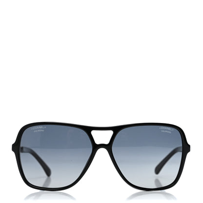 Chanel Metal Calfskin CC Chain Pilot Sunglasses 5439-Q Black 2 of 4