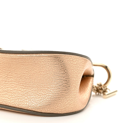 Chloe Metallic Grained Goatskin Nano Drew Shoulder Bag Abstract Gold 9 of 9