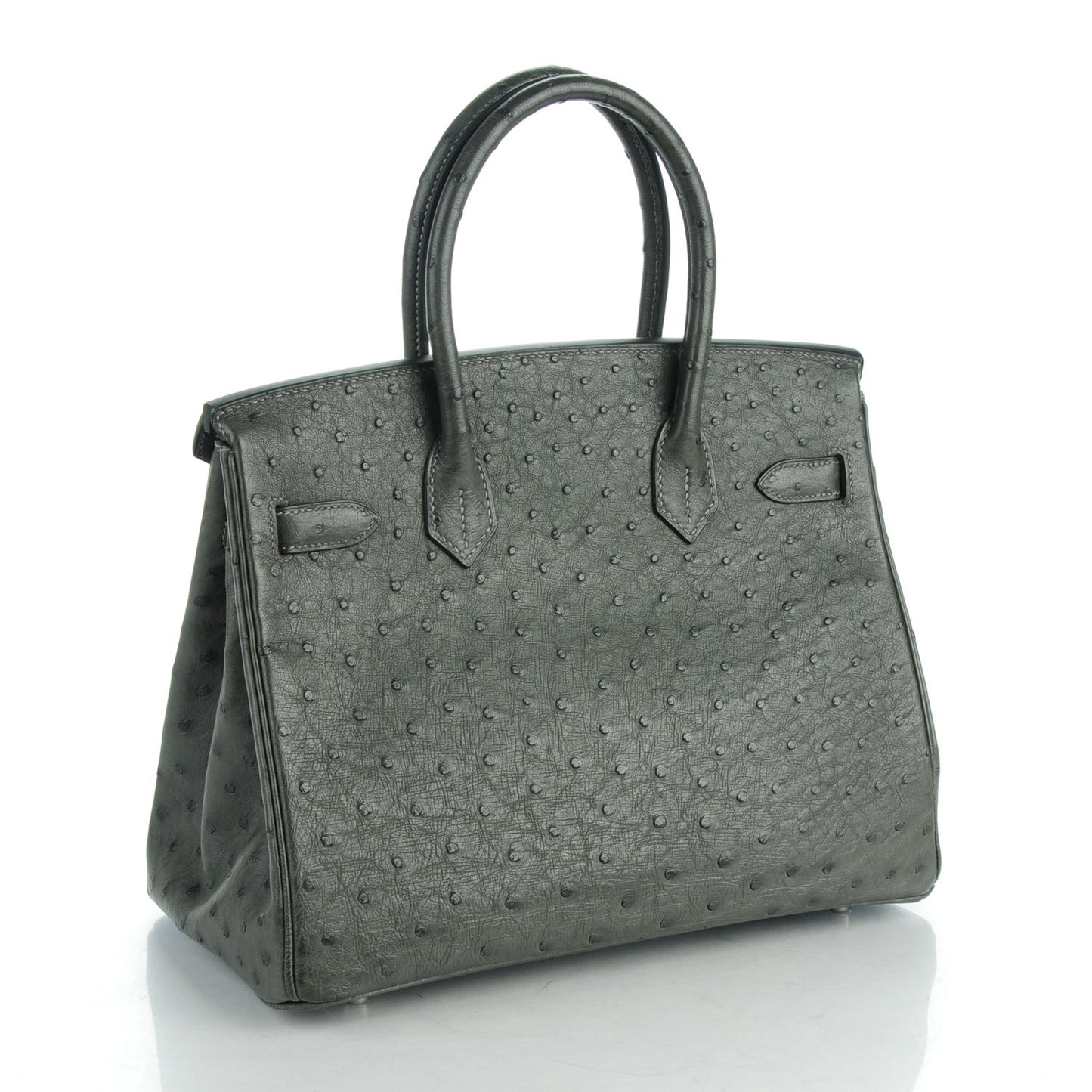Ostrich Birkin 30 Graphite