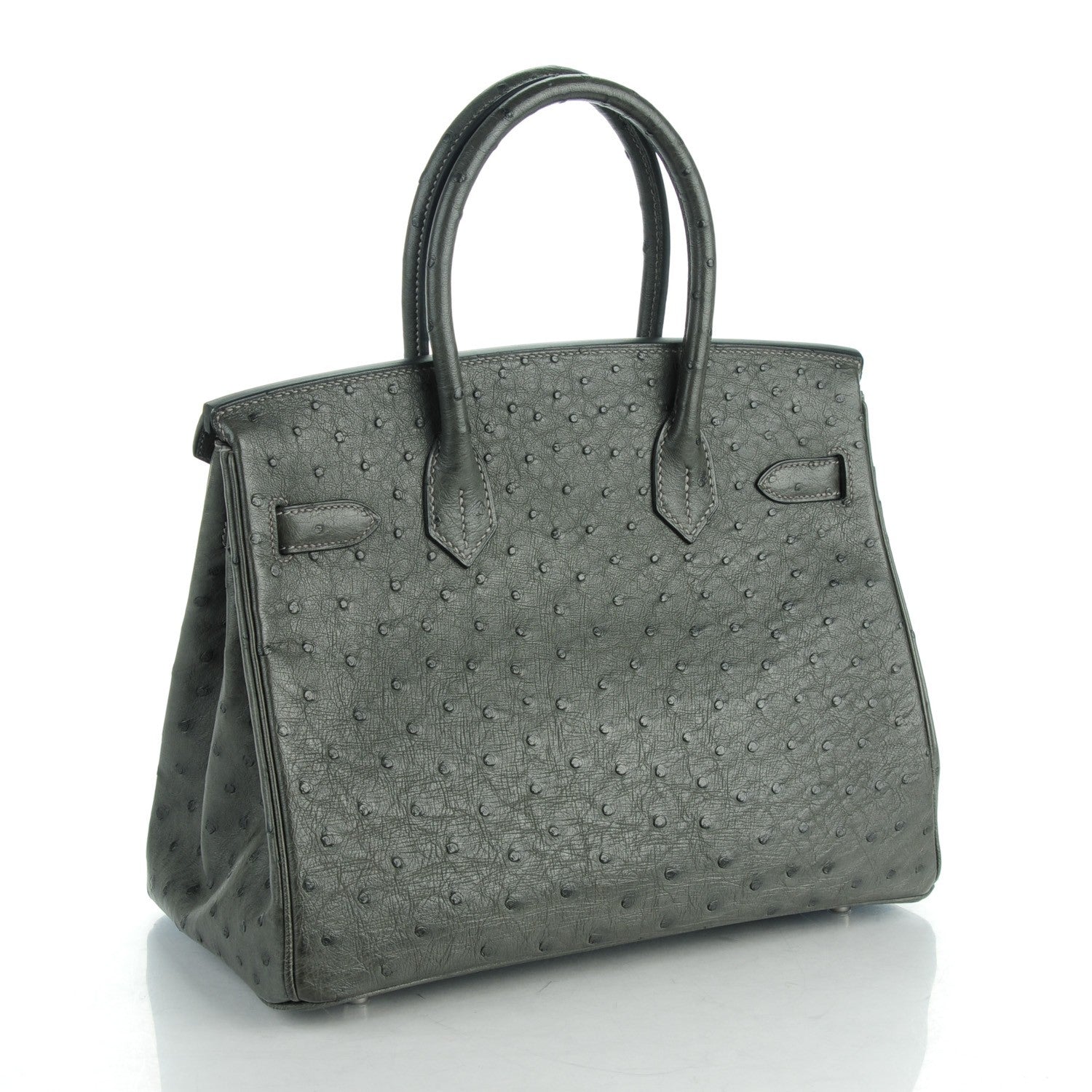 Hermes Ostrich Birkin 30 Graphite 3 of 27