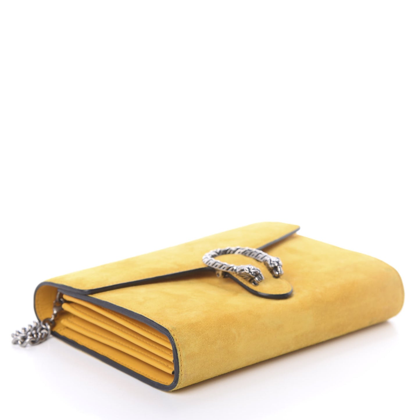 Suede Mini Dionysus Chain Wallet Yellow