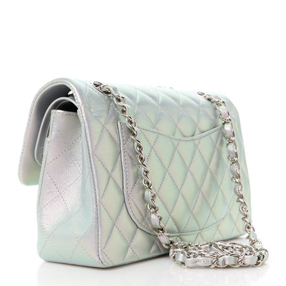Chanel Iridescent Calfskin Quilted Small Double Flap Light Purple 3 of 12