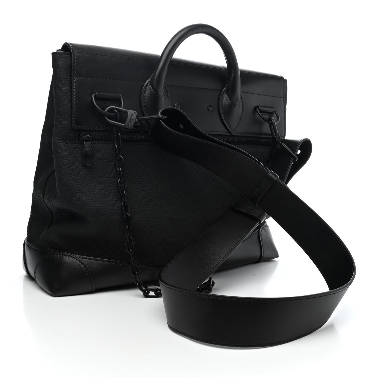 Louis Vuitton Taurillon Monogram Steamer PM Black 2 of 4