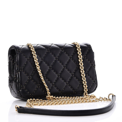 Chanel Lambskin Quilted Extra Mini Studded Flap Black 3 of 8