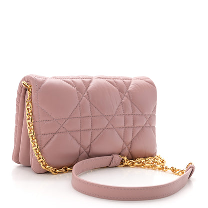 Christian Dior Calfskin Macrocannage Mini Caro Bag Old Rose 3 of 10