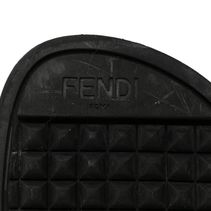 Fendi Knit Bow Flat Slide Sandals 37 Black Grezzo 7 of 9