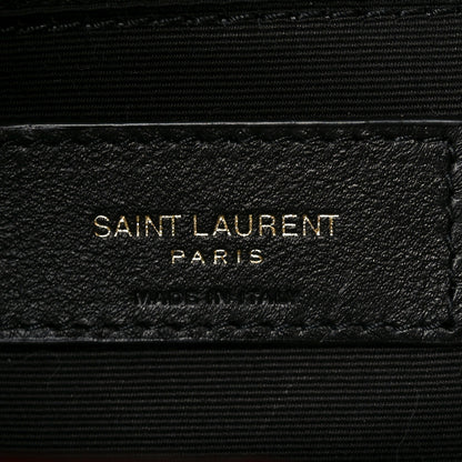 Saint Laurent Patent Quilted Small Loulou Puffer Monogram Chain Satchel Barolo Red 6 of 10
