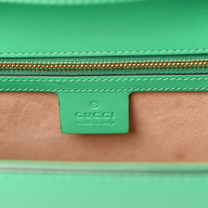 Gucci Vitello Fontanella Web Medium Sylvie Top Handle Bag Synthetic Green Garden 6 of 8