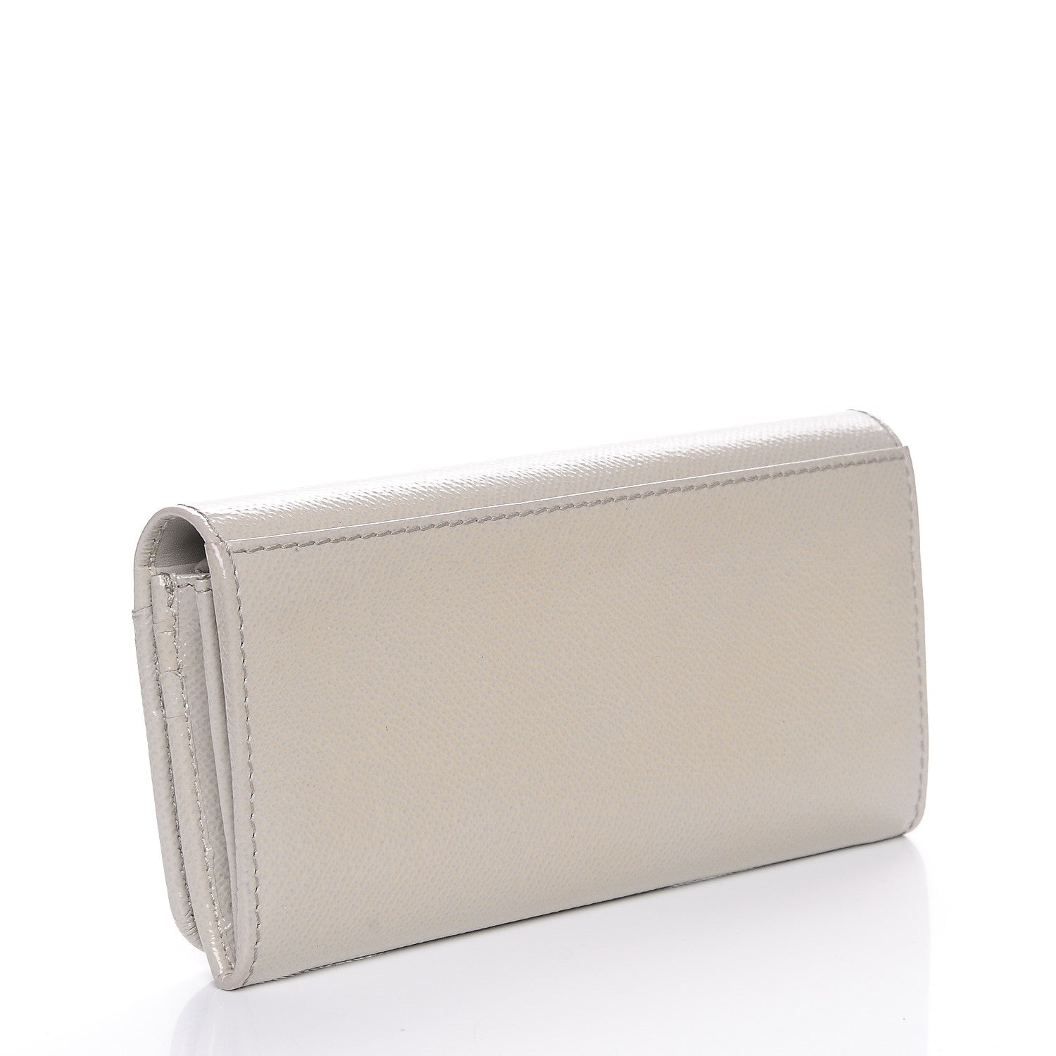 Burberry Patent Penrose Continental Wallet Pale Grey 3 of 9