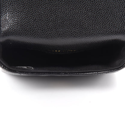 Chanel Caviar Quilted Pearl Card Holder On Chain Black 5 of 11