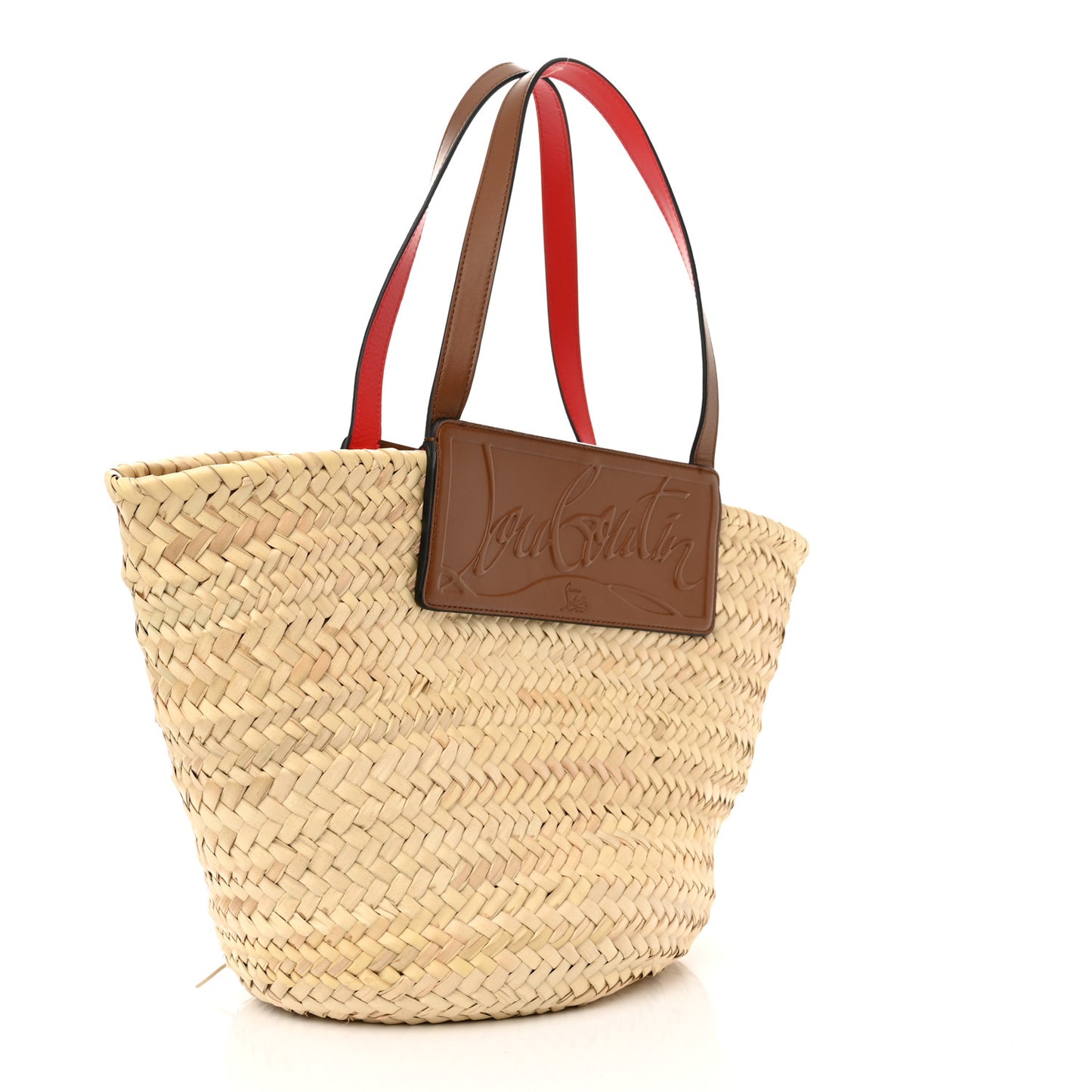 Woven Straw Loubishore Tote Beige