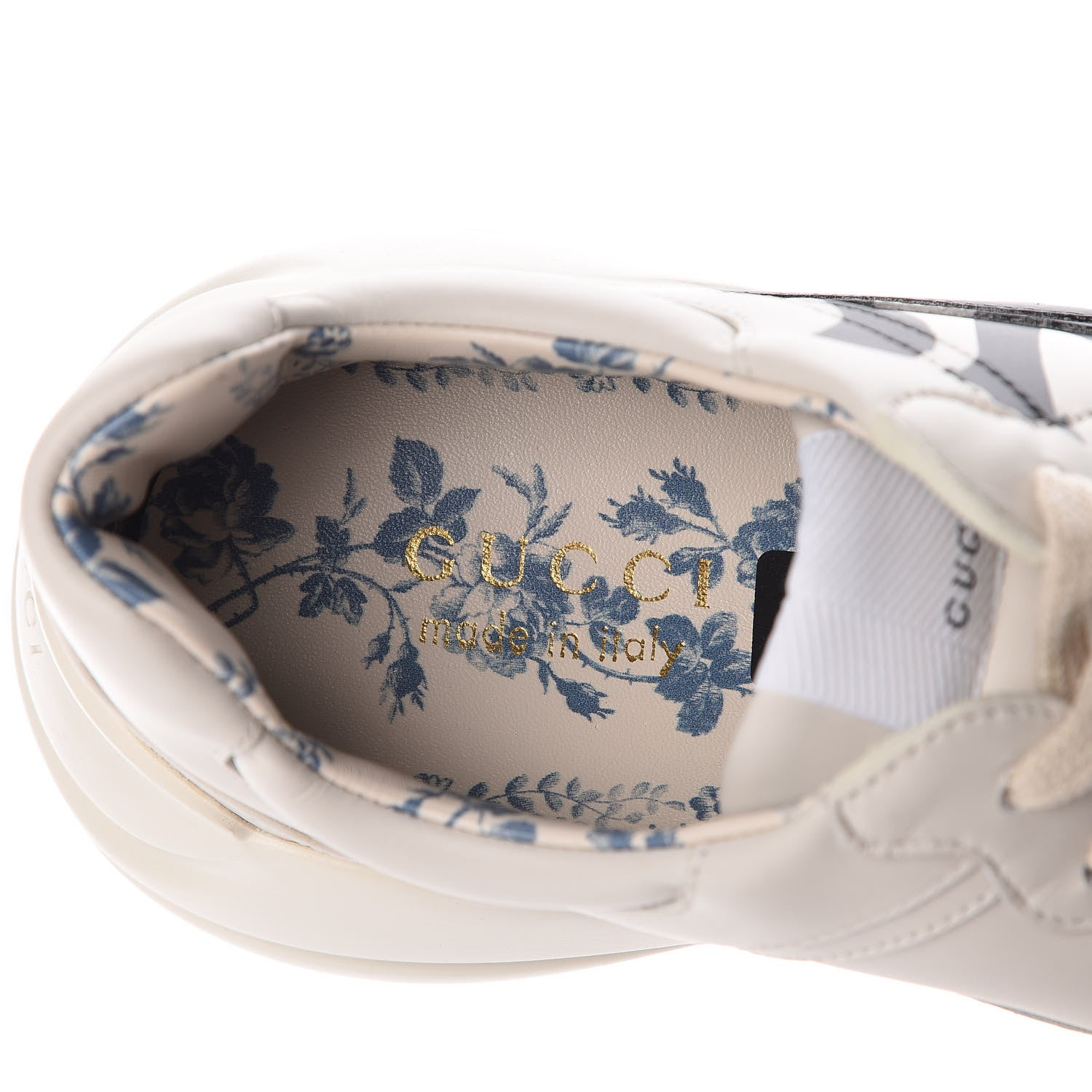 Gucci X MLB Calfskin NY Yankees Mens Rhyton Sneakers 8 Mystic White 8 of 10