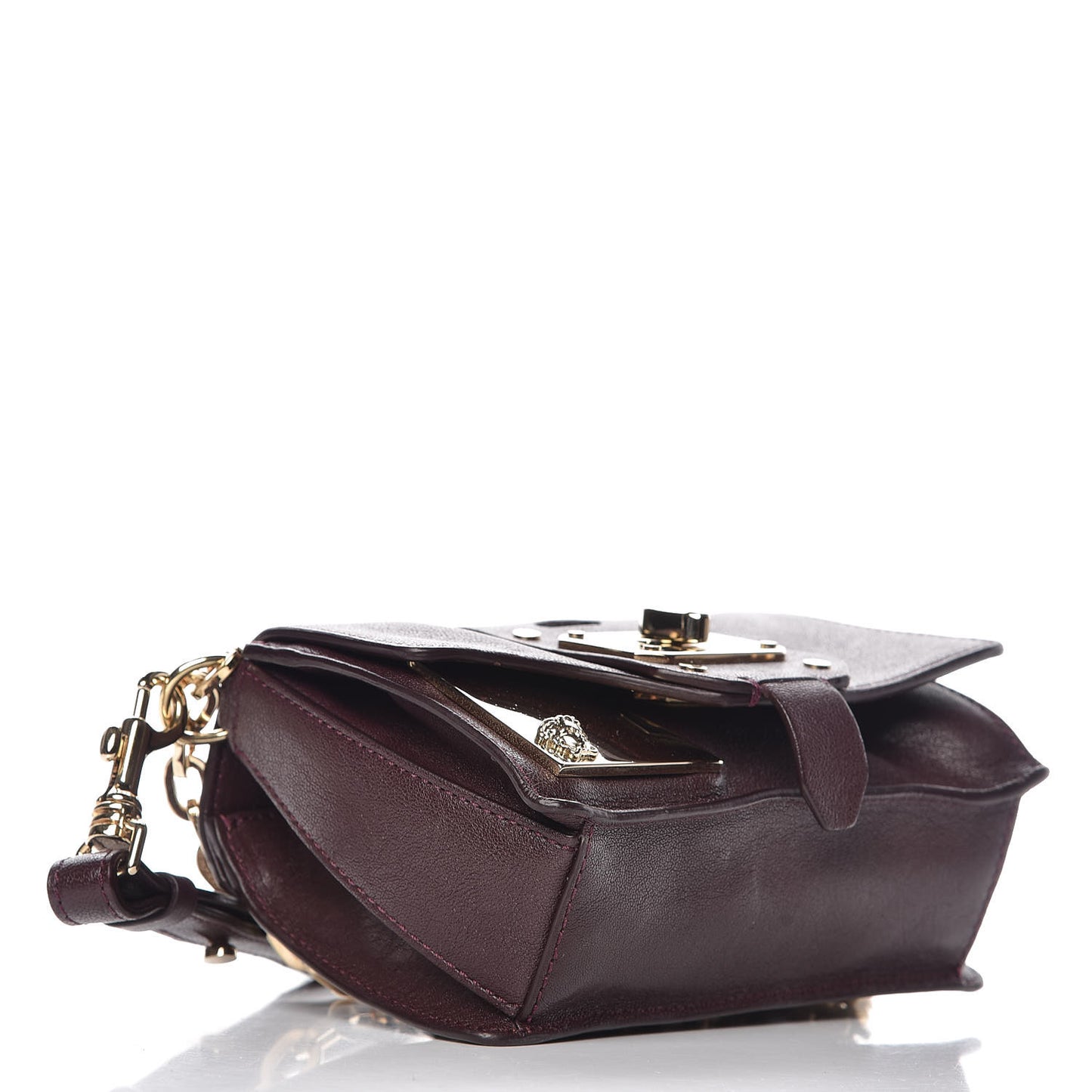 Goatskin Mini Stardvst Shoulder Bag Burgundy