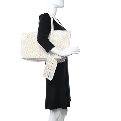 Goyard Goyardine Saint Louis Claire Voie PM White Orange 2 of 11