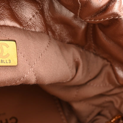 Chanel Metallic Calfskin Quilted Mini Chanel 22 Copper 7 of 11