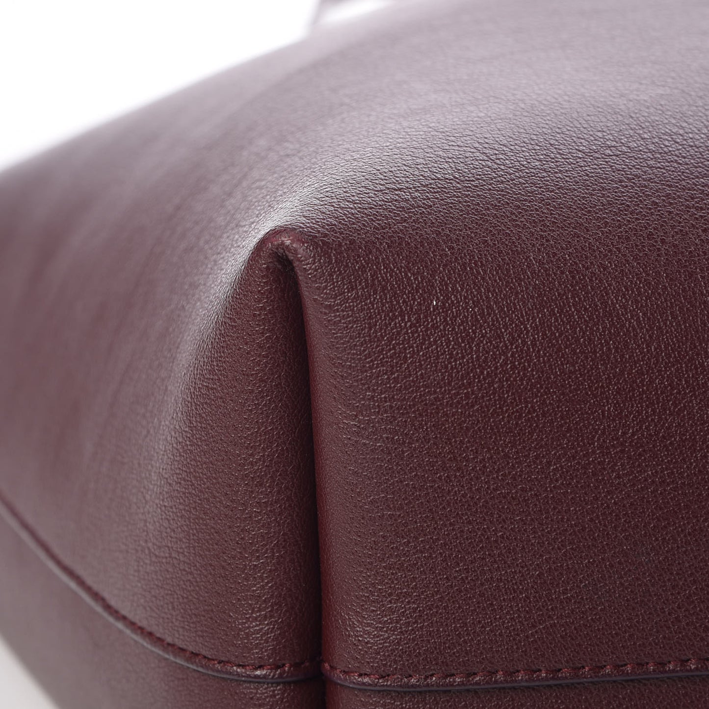 Calfskin Large Shopping Tote Bordeaux