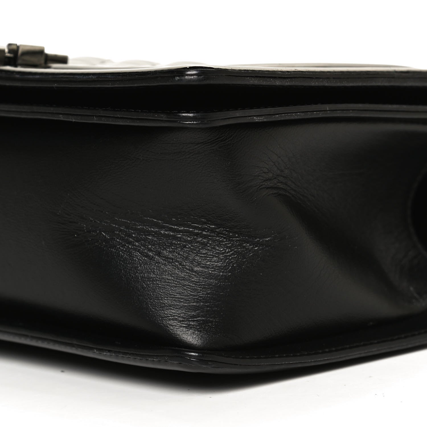 Chanel Patent Calfskin Quilted Medium Boy Flap Black 10 of 12