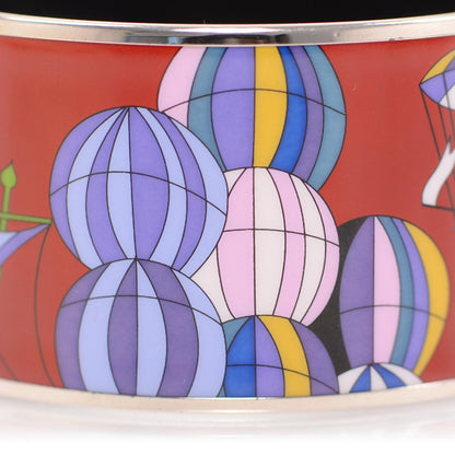 Hermes Extra Wide Air Balloons Enamel Bangle Red PM 6 of 8