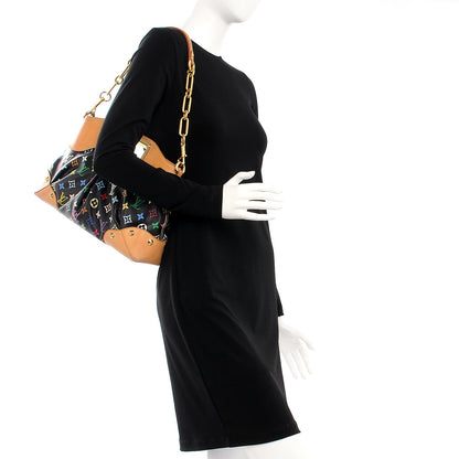 Louis Vuitton Monogram Multicolor Judy MM Black 2 of 17