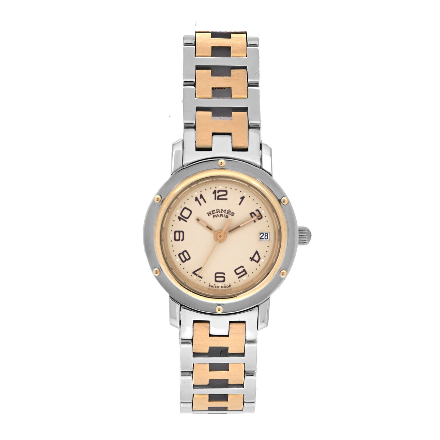 Stainless Steel 24mm Clipper Quartz Watch Gold