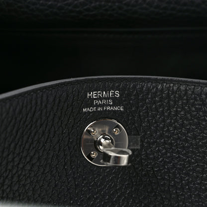 Hermes Taurillon Clemence Mini Lindy 20 Black 6 of 9