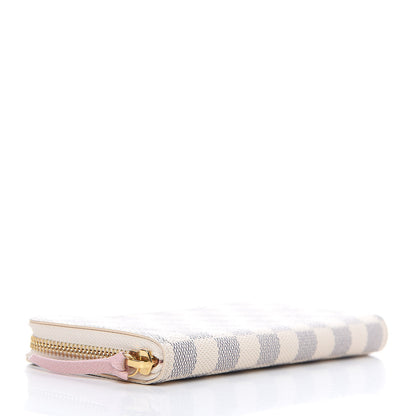 Louis Vuitton Damier Azur Clemence Wallet Rose Ballerine 4 of 9