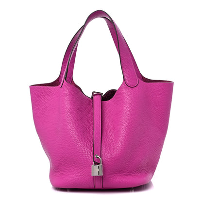 Hermes Taurillon Clemence Picotin Lock 22 MM Magnolia 1 of 12