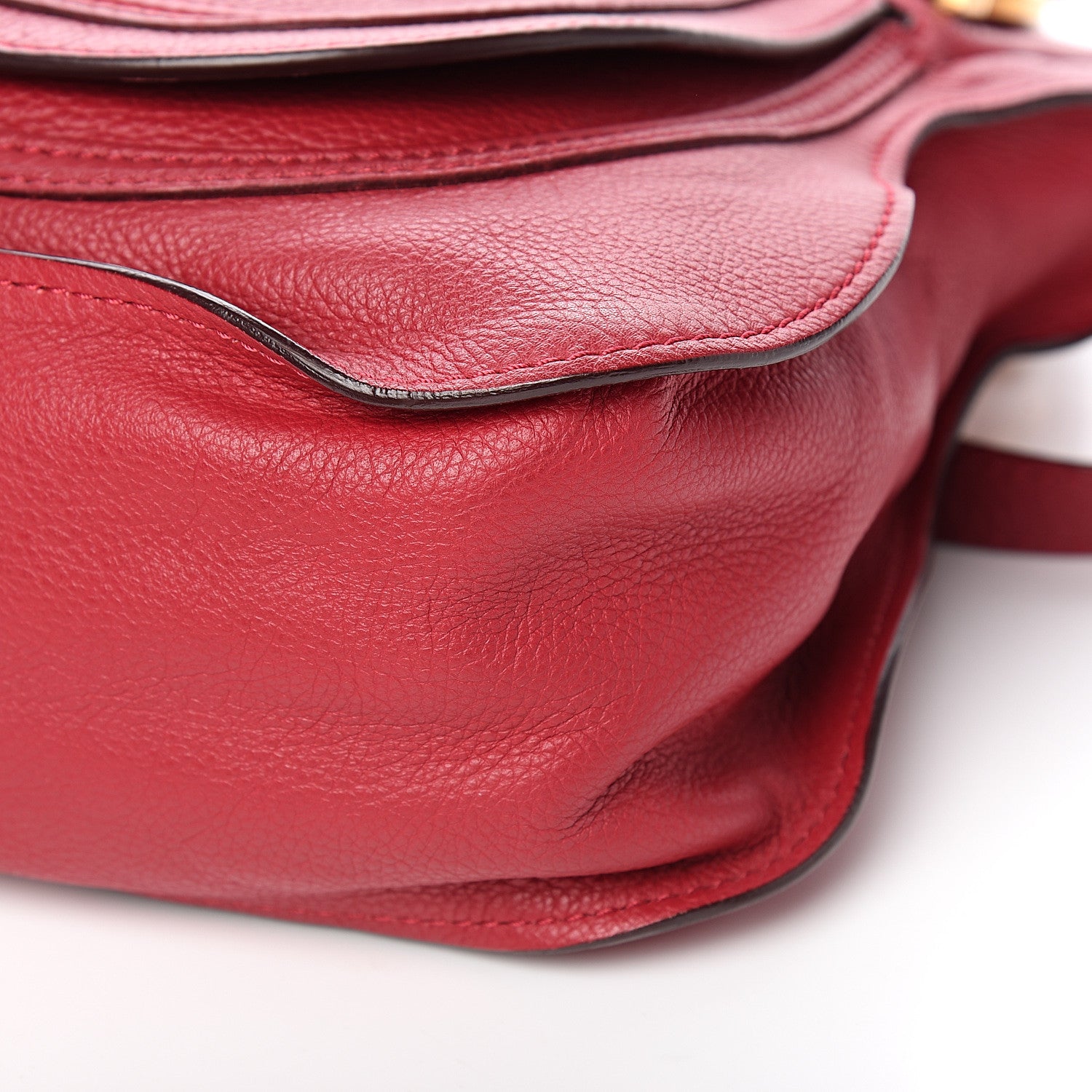 Chloe Calfskin Medium Marcie Satchel Peony Red 10 of 11
