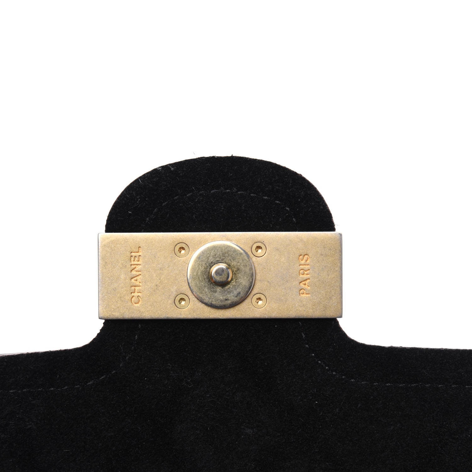 Chanel Grained Calfskin Quilted Large Archi Chic Cosmetic Case Black 11 of 16