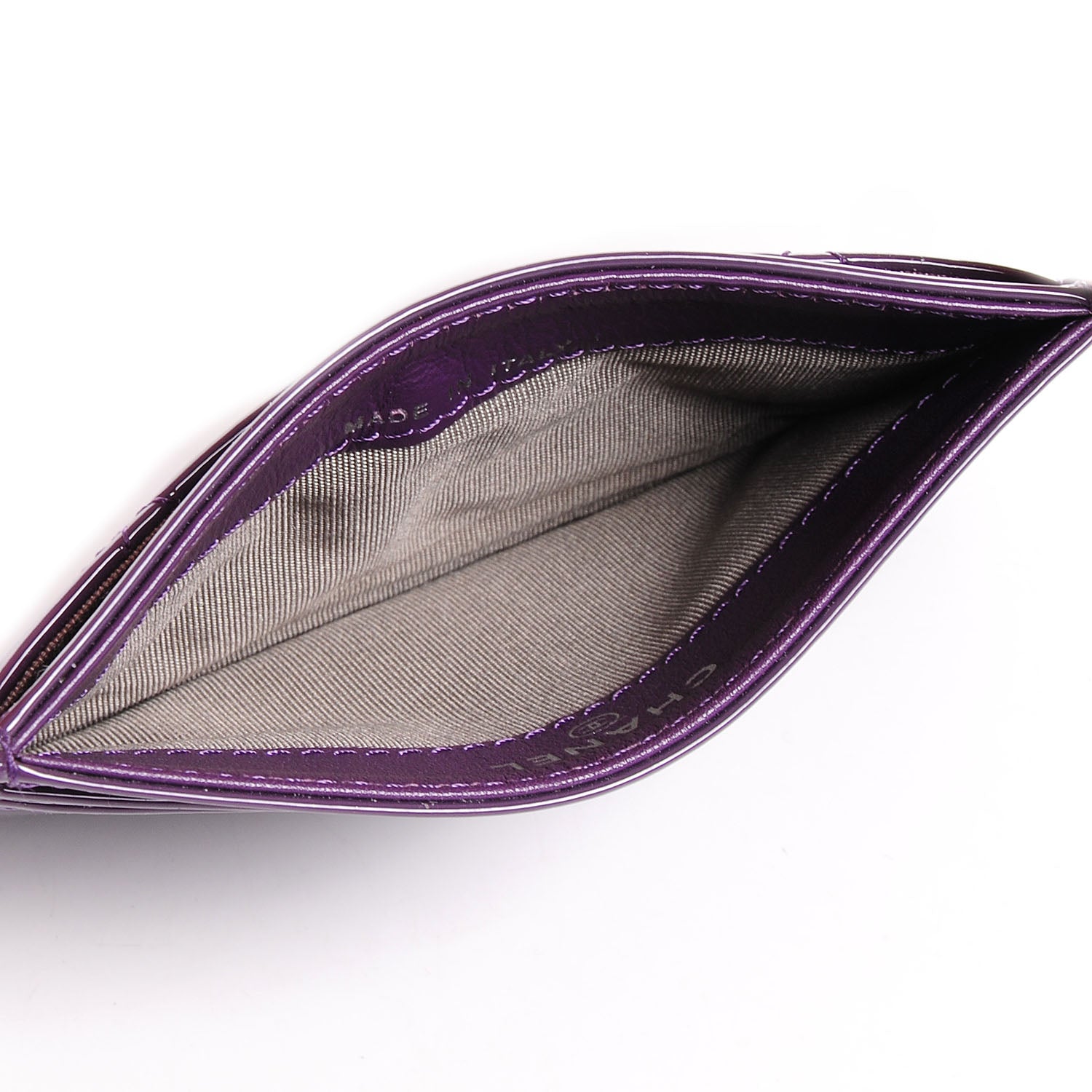 Chanel Brilliant Patent Card Holder Purple 5 of 8