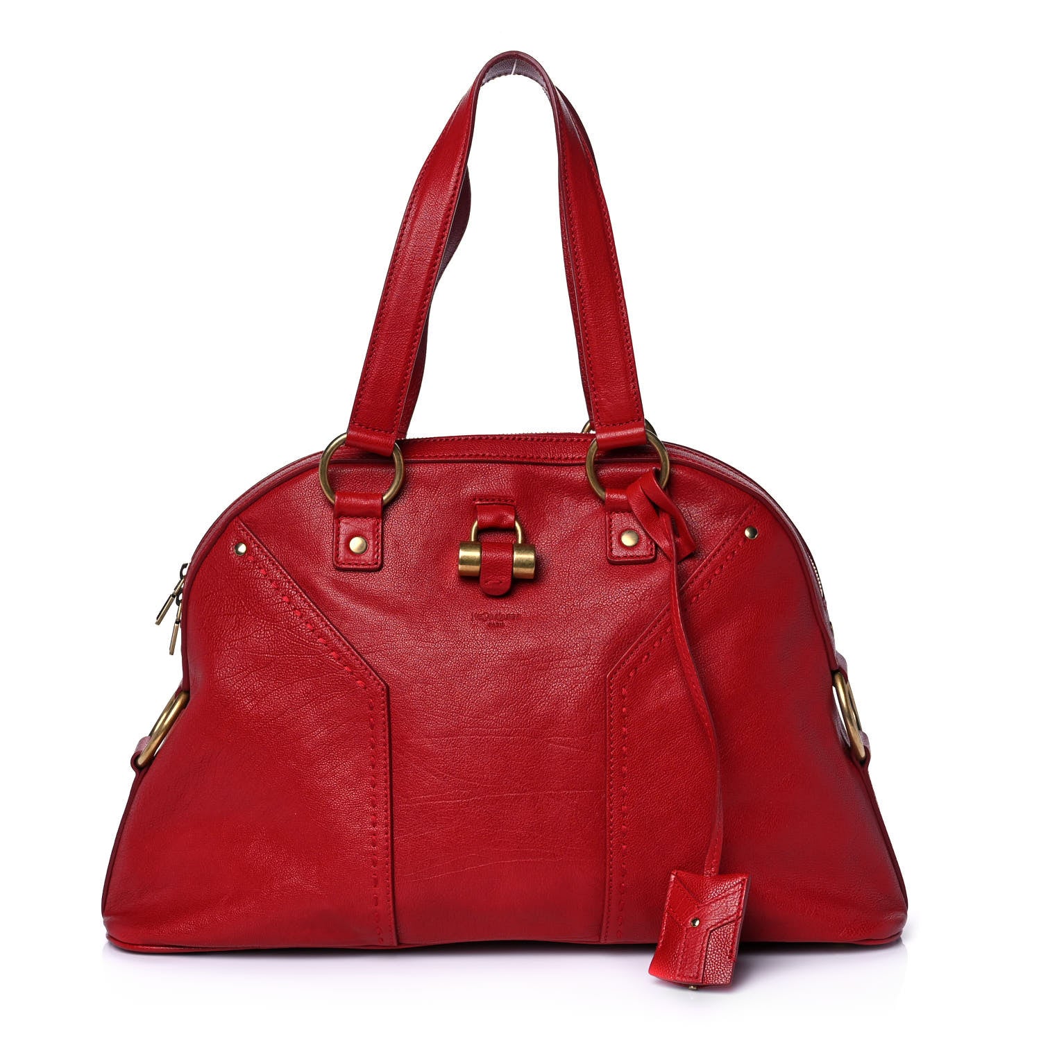 Saint Laurent Calfskin Large Muse Red 1 of 10