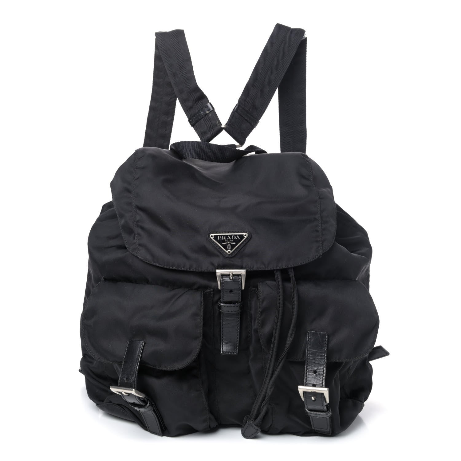 Prada Nylon Vela Medium Backpack Black 1 of 4