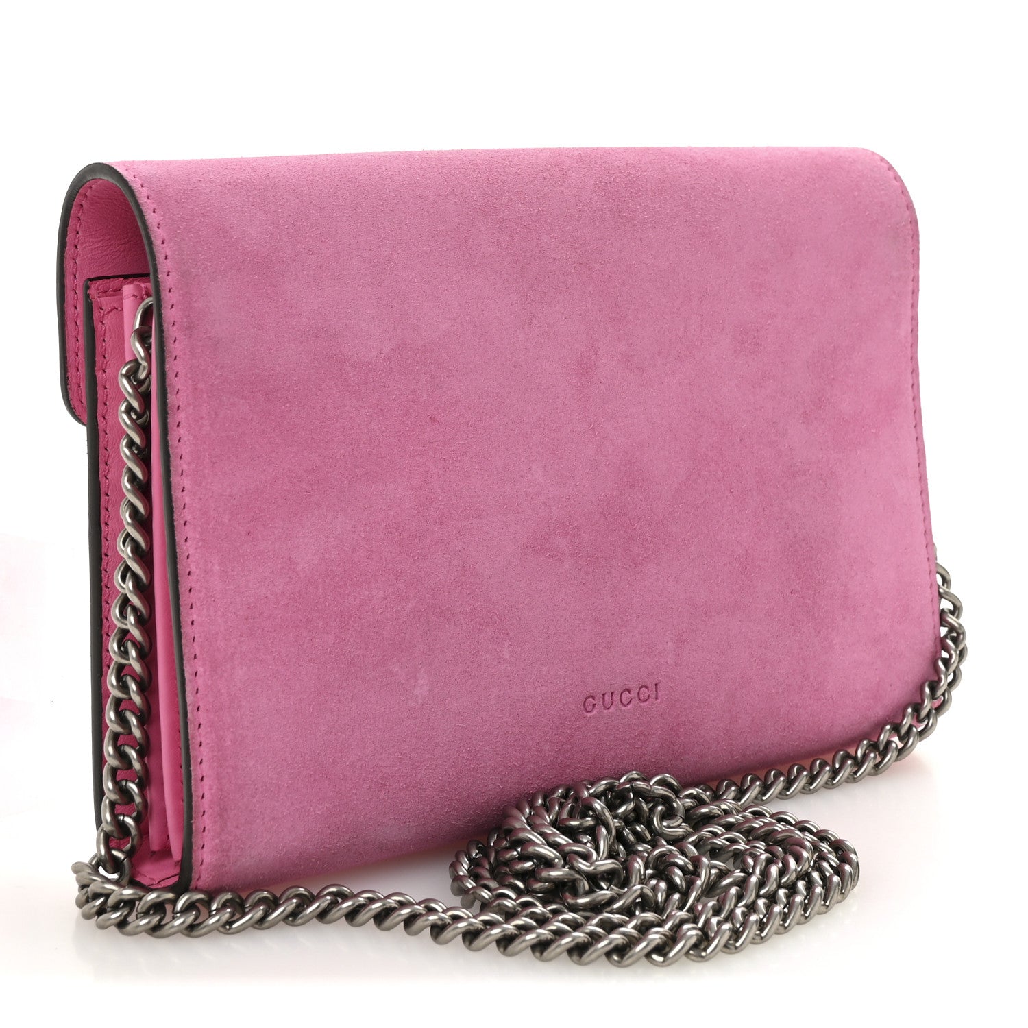 Gucci Suede Mini Dionysus Chain Wallet Pink Tropical Flower Gucci Suede Mini Dionysus Chain Wallet Pink Tropical Flower