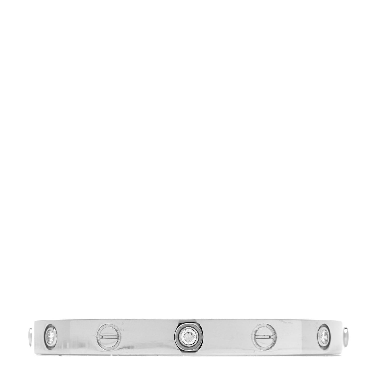 18K White Gold 6 Diamond LOVE Bracelet 16