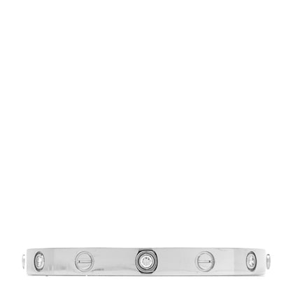 Cartier 18K White Gold 6 Diamond LOVE Bracelet 16 3 of 6