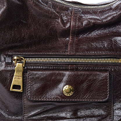 Prada Vitello Shine Hobo Bruciato 10 of 14