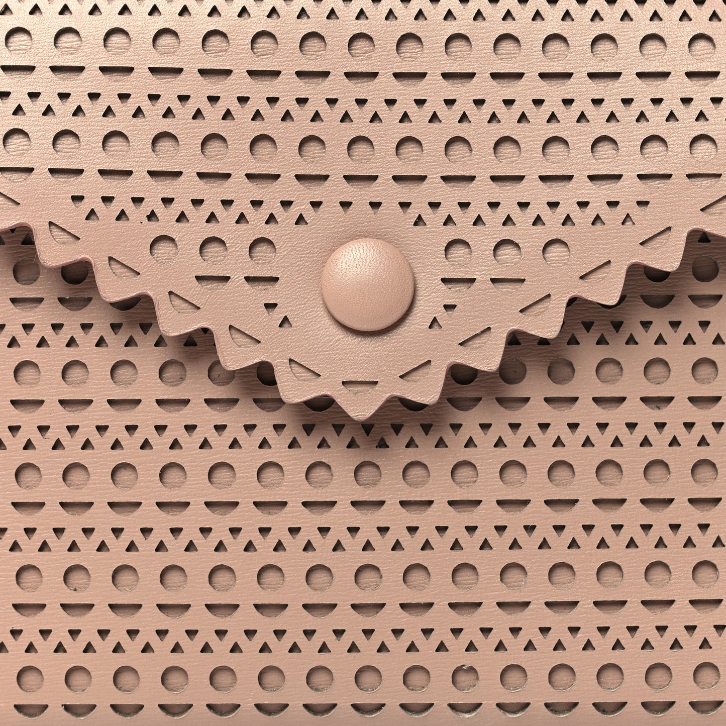 Calfskin Laser Cut Clutch Sable