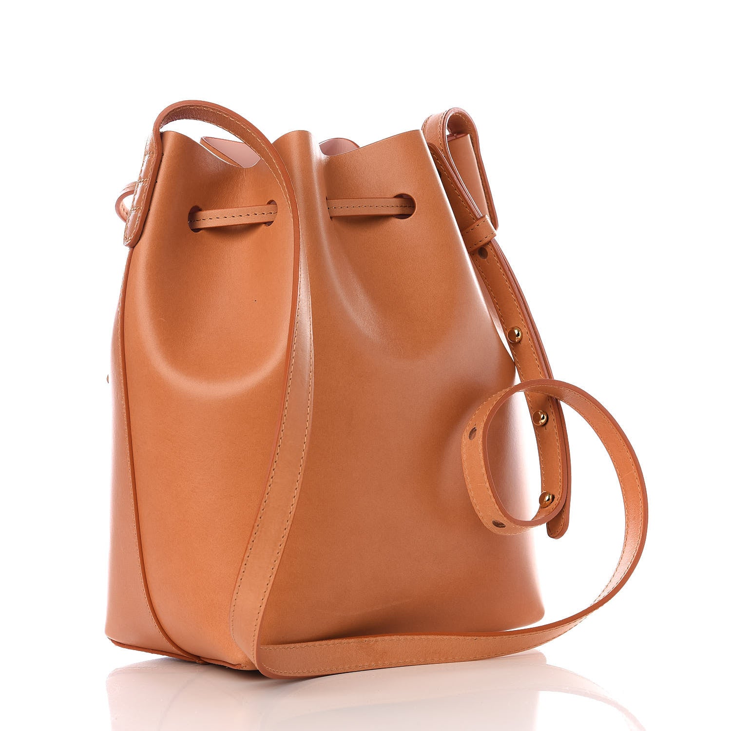 Mansur Gavriel Calfskin Mini Bucket Bag Cammello Rosa 2 of 7