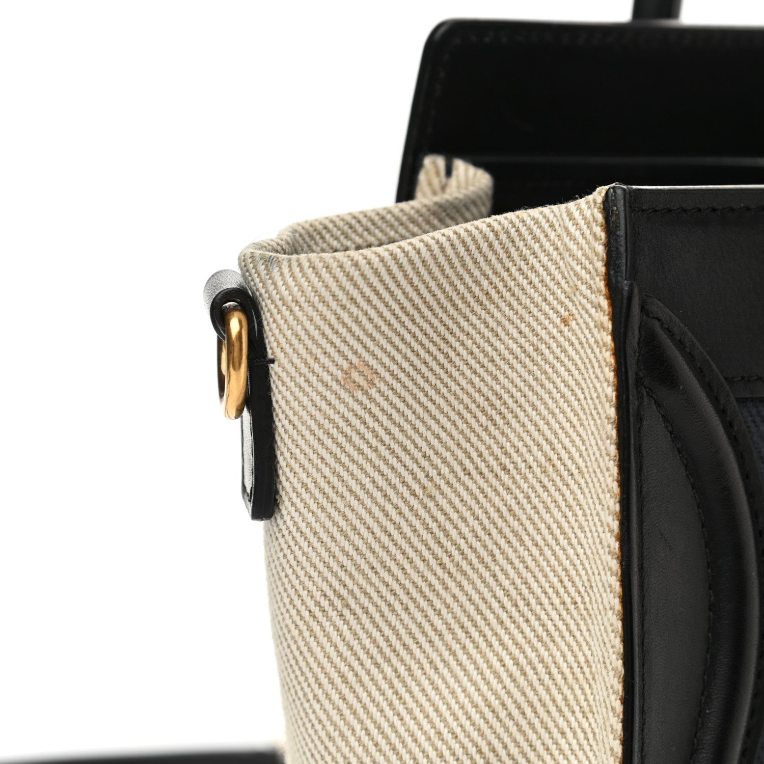 Celine Canvas Smooth Calfskin Nano Tri-Color Luggage Navy Blue 7 of 7