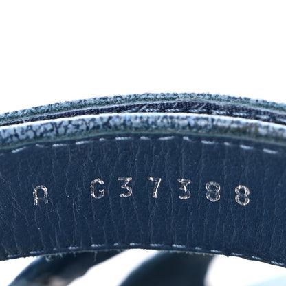 Chanel Iridescent Calfskin Logo CC Turnlock Sandals 39 Blue 9 of 10