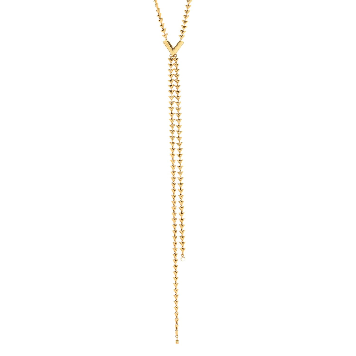 Louis Vuitton Petit Essential V Chain Necklace Gold 1 of 6