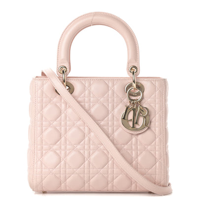 Christian Dior Lambskin Cannage Medium Lady Dior Light Pink 1 of 14