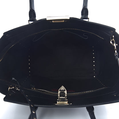 Valentino Garavani Vitello Rockstud Double Handle Tote Black 6 of 10