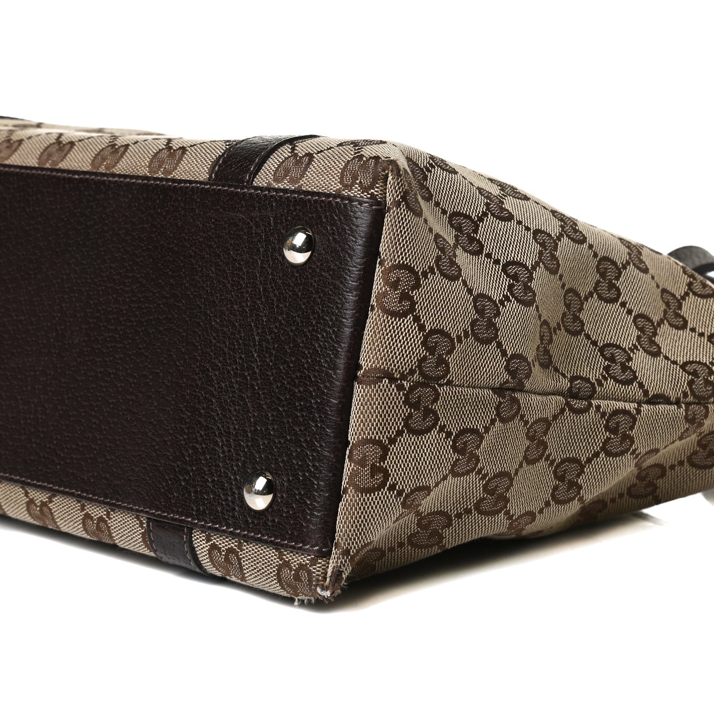 Monogram Medium Abbey Tote Dark Brown