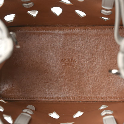 Alaia Calfskin Laser Cut Mina 16 Bag White 5 of 12