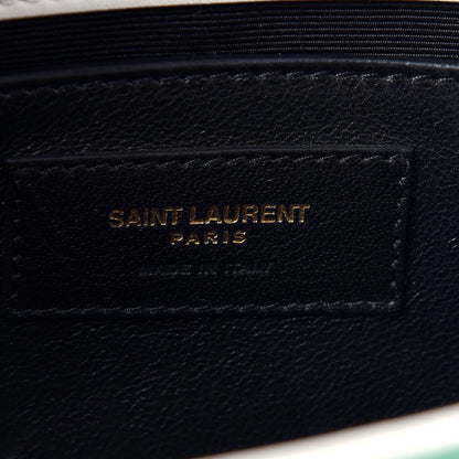 Saint Laurent Grain De Poudre Small Classic Monogram Shapes Print Kate Satchel White 6 of 8